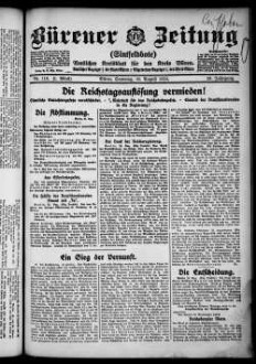 Bürener Zeitung. 1896-1935