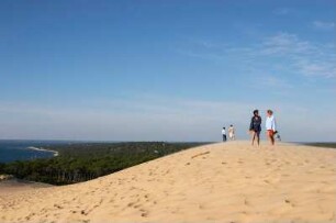 Frankreich. Aquitaine Gironde. Dune du Pilat. 114 Meter hohe Wanderduene. Höchste Duene Europas