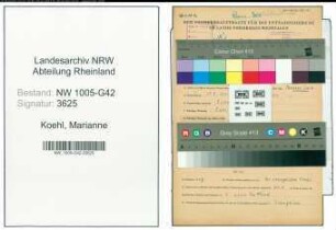 Entnazifizierung Marianne Koehl , geb. 15.08.1911 ()