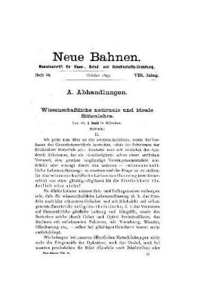 Wissenschaftliche nationale und ideale Sittenlehre : (Schluß)