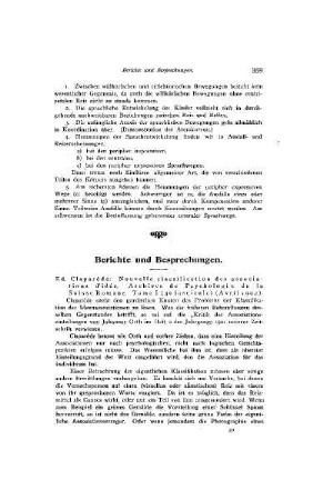 Berichte und Besprechungen