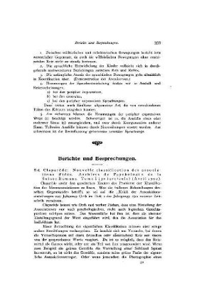 Berichte und Besprechungen