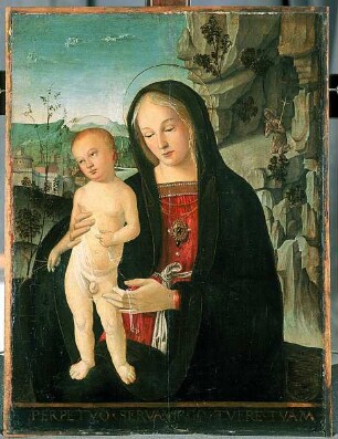 Madonna in Halbfigur mit dem Christuskinde, Folio 00134