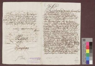 Die badische Landesadministration kauft von Jakob Mey zu Hüsingen 5 Jauchert 3 Viertel 58 Ruten Wald um 134 Gulden.