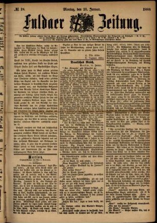 Ausgabe vom Montag, den 23. Januar 1888.
