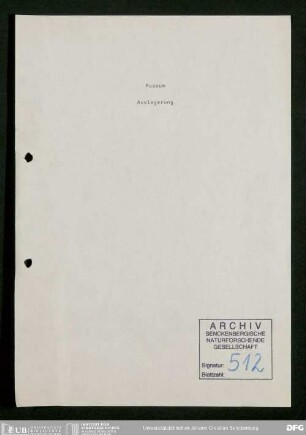 Kriegsbedingte Auslagerung von Museumsbeständen