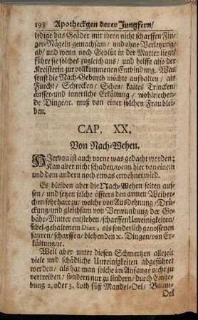 Cap. XX. Von Nach-Wehen.