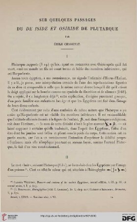 39: Sur quelques passages du De Iside et Osiride de Plutarque
