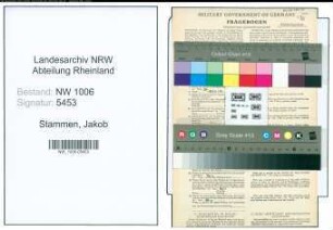 Entnazifizierung Jakob Stammen , geb. 08.12.1890 (Landwirt)