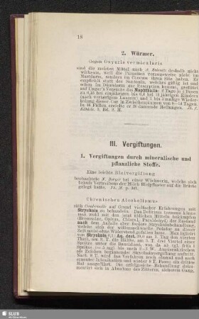 III. Vergiftungen