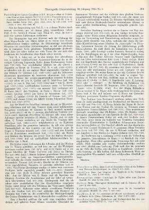 363-364 [Rezension] Patrologiae Cursus Completus. Series Latina. Supplementum. Vol. II - III