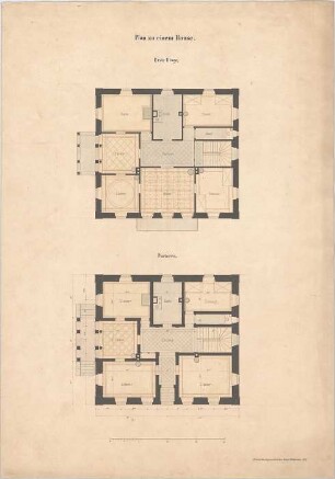 Bühlmann, Josef; Haus - Grundriss EG, Grundriss 1. OG