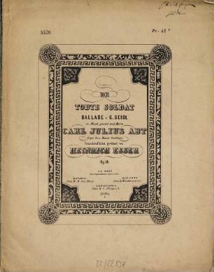 Der todte Soldat : Ballade v. G. Seidl ; op. 16