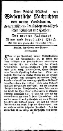 Neun und dreyßigstes Stück