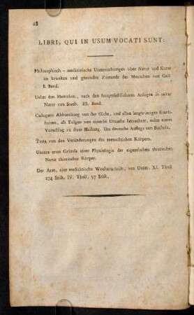 28-28, Libri, Qui In Usum Vocati Sunt