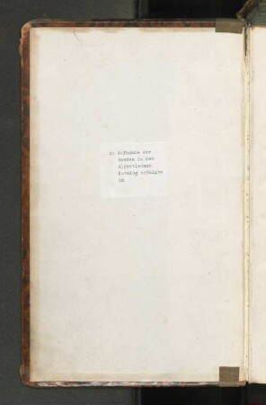 Bibliothekarische Anmerkung