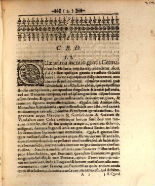 Diss. phil. de vetustissimis gentis Germanicae memoriis in historia antiqua