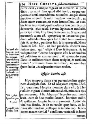 Effigies Domini Iesu.