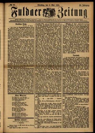 Ausgabe vom Dienstag, den 02. Mai 1893.