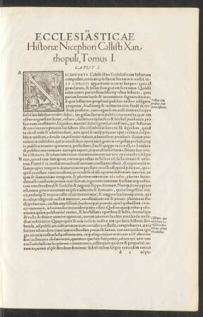 Ecclesiasticae Historiae Nicephori Callisti Xanthopuli, Tomus I.