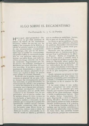 Algo sobre el Decadentismo.