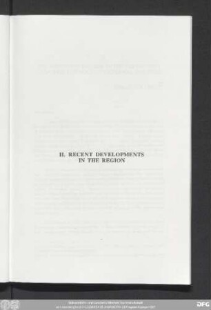 II. Recent Developments In The Region