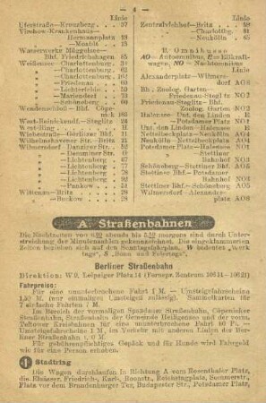 A. Straßenbahnen