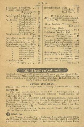 A. Straßenbahnen