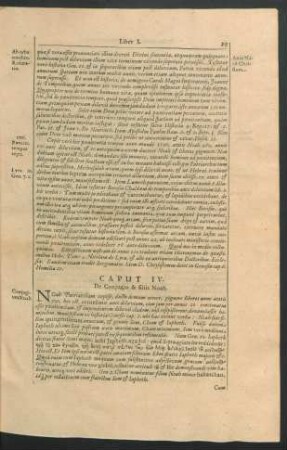 Caput IV. De Coniugio & filiis Noah.