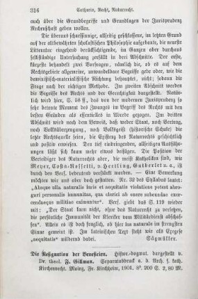 316-318 [Rezension] Gillmann, Franz, Die Resignation der Benefizien