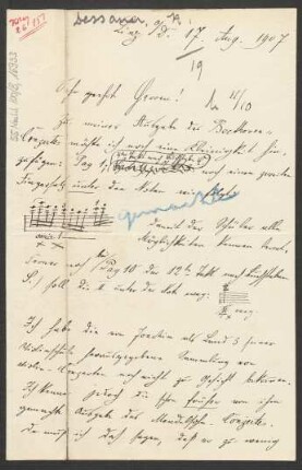 Brief an B. Schott's Söhne : 17.08.1907