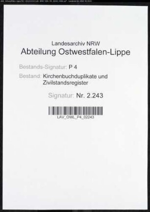 Kirchenbuchduplikate der katholischen Gemeinde (T 1808-1874). (Gemeinde: Altengeseke, katholische Gemeinde)