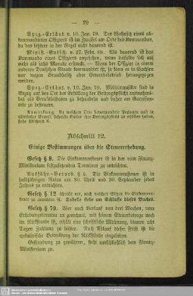 Abschnitt 12. Einige Bestimmungen über die Steuererhebung