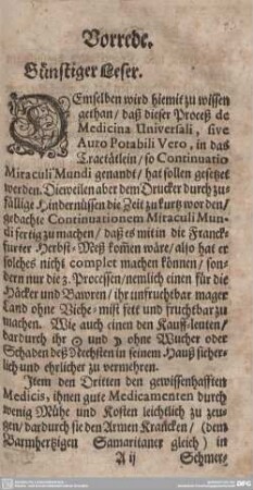 Vorrede. Günstiger Leser.