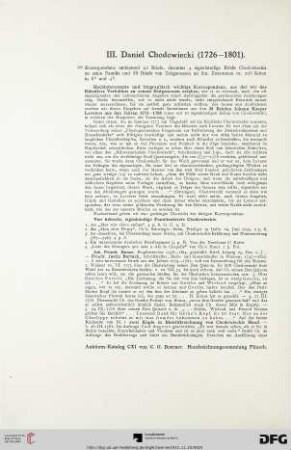 III. Daniel Chodowiecki (1726-1801) (Nr. 90-164)