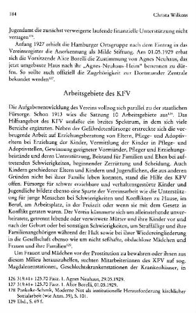 Arbeitsgebiete des KFV
