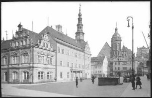 Pirna. Rathaus und Stadtkirche