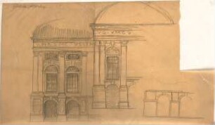 Hildebrand, Adolf von; München; Preußische Gesandtschaft und Schackgalerie, Neubau - Teilansichten, Detail