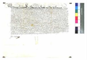 Propst Johann Christoph von Freyberg-Eisenberg verleiht Hans Rathgeb und seinen Erben die Mühle in Stimpfach zum Lehen.