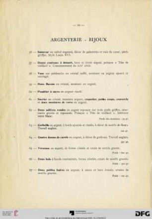 Argenterie - Bijoux