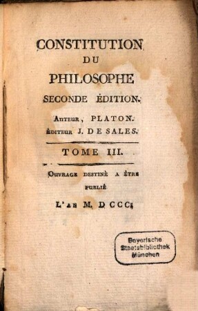 Constitution du Philosophe, 3