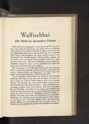 Walfischbai Ein Pfahl im deutschen Fleisch