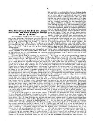 Kurze Beleuchtung zu dem Buch über "Singen und Sprechen von Morell Mackenzie", übersetzt von Dr. J. Michael