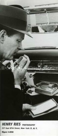 Werbekarte des Fotostudios von Henry Ries (Reporter)