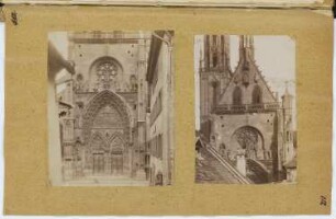 Münster St. Theobald, Thann: Ansicht, Ansicht Portal (aus: Skizzen- und Fotoalbum 6)