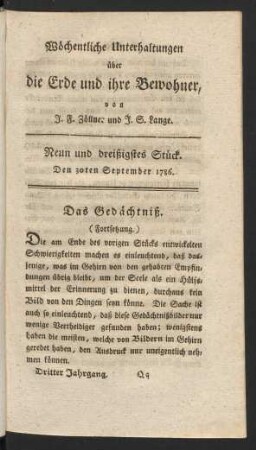 Neun und dreißigstes Stück