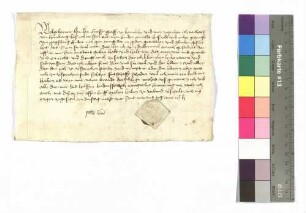 Neidhart von Hornberg Fehdebrief an Graf Kraft von Hohenlohe.