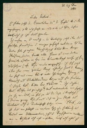 Brief vom 29. Januar 1882