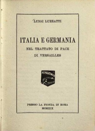 Italia e Germania nel trattato di pace di Versailles