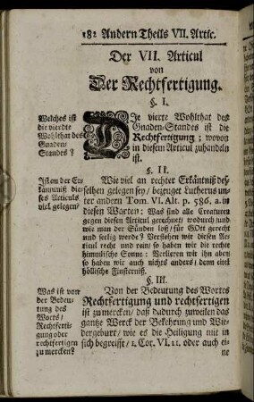Der VII. Articul von Der Rechtfertigung